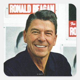 Adesivo Quadrado Ronald Reagan