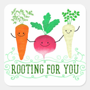 Adesivo Quadrado Root Pun Positivo - Root para você