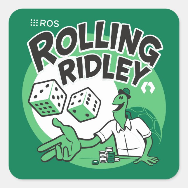 Adesivo Quadrado ROS Rolling RIdley Stickers (Frente)
