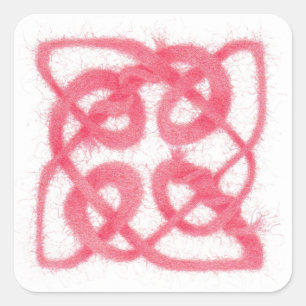 Adesivo Quadrado ROSA CELTIC KNOT Small Square Stickers