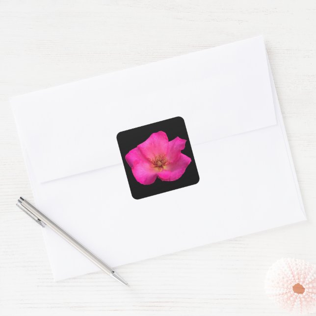 Adesivo Quadrado Rosa de Feltro (Envelope)