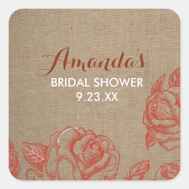 Adesivo Quadrado Rosa de queda (Frente)