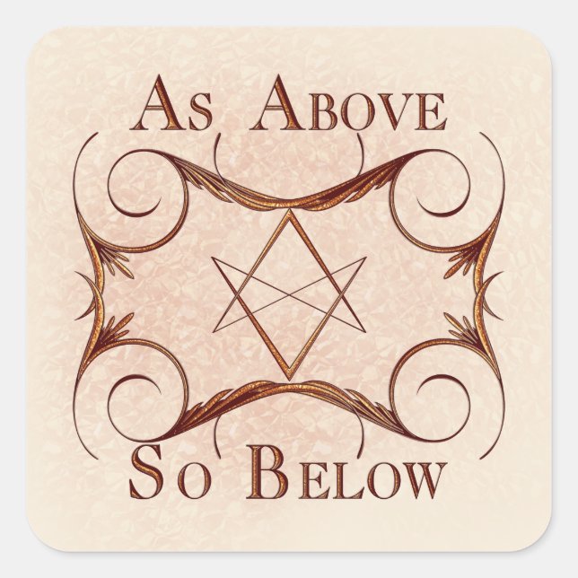 Adesivo Quadrado Rosa Dourado Unicursal (Frente)