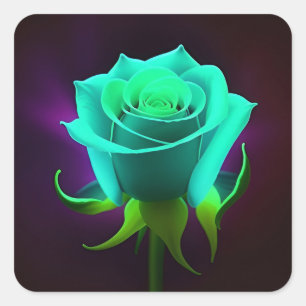 Adesivo Quadrado Rosa Verde Neon