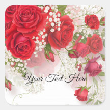 Rosas Vermelhas & Respiração de Bebê Floral Elegan