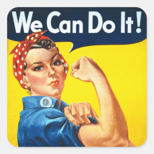 Adesivo Quadrado Rosie The Riveter
