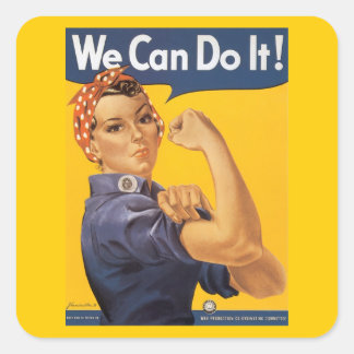 Adesivo Quadrado Rosie the Riveter "Nós podemos fazer isso"