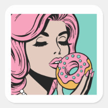 Rosquinhas de Pop de Arte Retro Pastel