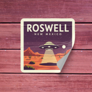 Adesivo Quadrado Roswell Novo México Antigo