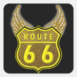 Adesivo Quadrado Rota 66