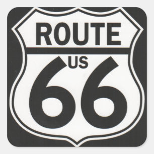 Adesivo Quadrado Rota 66 - A estrada da mãe