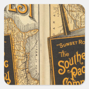 Adesivo Quadrado Rota do por do sol