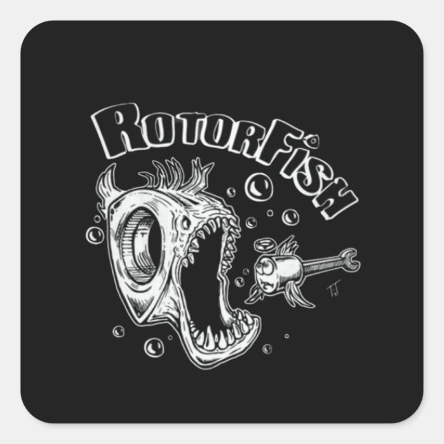 Adesivo Quadrado Rotação de espadarte (Frente)