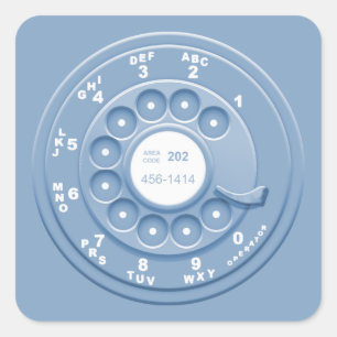 Adesivo Quadrado Rotação Faux - blu