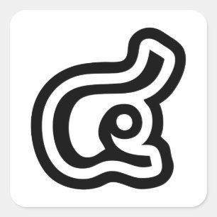 Adesivo Quadrado Roteiro 4/quatro/4 tailandês do número de