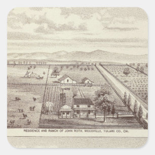 Adesivo Quadrado Roth, ranchos de Scruggs