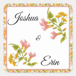 Adesivo Quadrado Rótula de presente de casamento - Prado Vitoriano