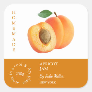 Adesivo Quadrado Rótulo Apricot para Pequenas Empresas