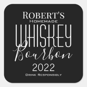 Adesivo Quadrado Rótulo Bourbon de Fontes legal