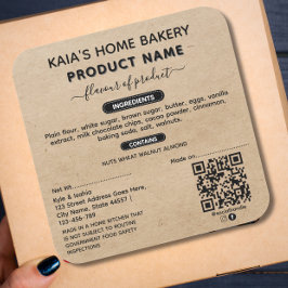 Adesivo Quadrado Rótulo da Lei de Algodão Russo do Código QR