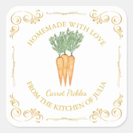 Adesivo Quadrado Rótulo da Praça da Pickle do Cenário Homemade