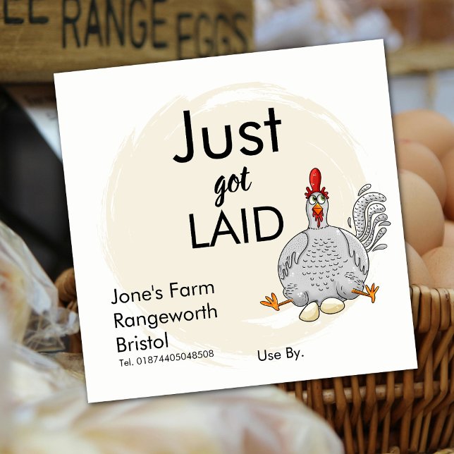 Adesivo Quadrado Rótulo de Cartonagem de Ovos de Intervalo Livre Pe (Criador carregado)