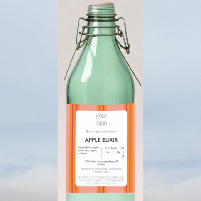 Adesivo Quadrado Rótulo de Comida de Algodão do Produto (Criador carregado)