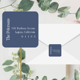 Adesivo Quadrado Rótulo de Endereço de Retorno Quadrado Casual