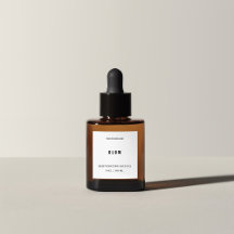 Rótulo de frasco conta-gotas mini de óleo facial