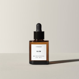 Adesivo Quadrado Rótulo de frasco conta-gotas mini de óleo facial