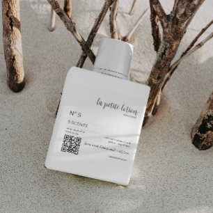 Adesivo Quadrado Rótulo de Garrafa Cosmética Moderna Elegante Preto