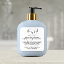 Rótulo de Ingredientes Minimalistas de Script Mode