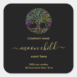 Adesivo Quadrado Rótulo de jarro Celestial de Tensão de Vida