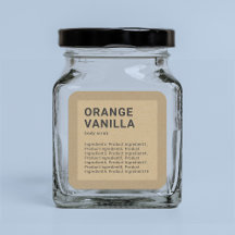 Rótulo de Kraft de borda de ingredientes mínimos