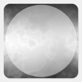 Adesivo Quadrado Rótulo de Mármaco de Carvão Preto - Quadrado Peque