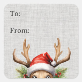 Adesivo Quadrado Rótulo de Presente para Rebelde de Pequim Engraçad