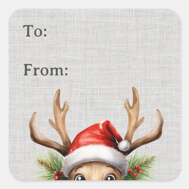 Adesivo Quadrado Rótulo de Presente para Rebelde de Pequim Engraçad (Frente)