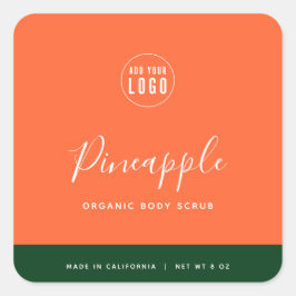 Adesivo Quadrado Rótulo de Produto de Contraste de Cores Editáveis