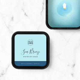 Adesivo Quadrado Rótulo de Produto de Contraste de Cores Editáveis