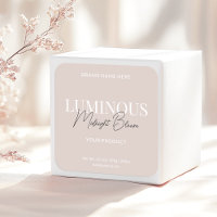 Rótulo de Produto de Letra Elegante Moderna Bege