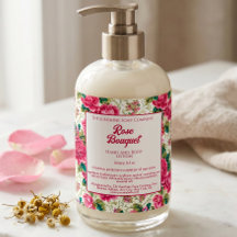 Rótulo de Produto de Sabonete Floral Rosas Cosméti