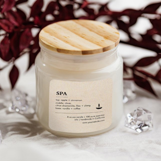 Adesivo Quadrado Rótulo de Produto Ingredientes Esp-Branco (Spa Cream off-white Ingredients Product Label #candlelabel #spalabel #beautylabel #beige #offwhite )