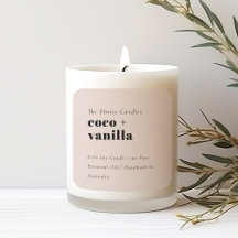 Rótulo de Vela de Blush Mínimo e Elegante