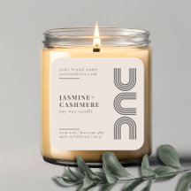 Rótulo de vela de embalagem de produtos minimalist