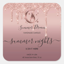 Rótulo de Vela de Mel Moderna Simples Fabricada à