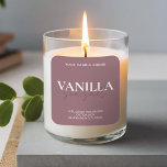 Adesivo Quadrado Rótulo de Vela Elegante Minimalista Moderno<br><div class="desc">Rótulo da Vela Mínima Moderna. Personalize todas as cores e texto para um adesivo de rótulo de vela personalizado para sua pequena empresa.</div>