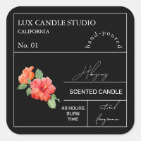 Rótulo de Vela Perfumada de Hibiscus