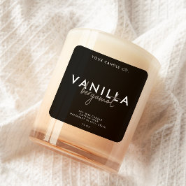 Adesivo Quadrado Rótulo de Vela Simples Moderno