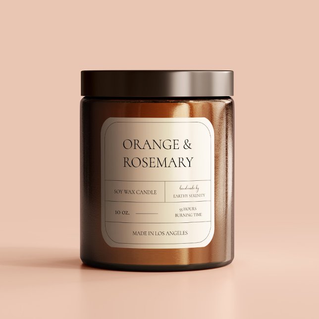 Adesivo Quadrado Rótulo de Vela Terrestre Terracotta Clay Terthy (Criador carregado)