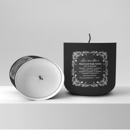 Adesivo Quadrado Rótulo decorativo de moldura branca com fundo pret